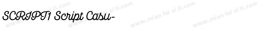 SCRIPT1 Script Casu字体转换